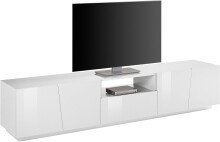 TV-Board >Viterbo< in Weiß-Hochglanz - 220x46x43cm (BxHxT)
