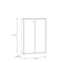 Kommode >Tembi< in Sonoma Eiche - 73,7x111,1x34,8cm (BxHxT)
