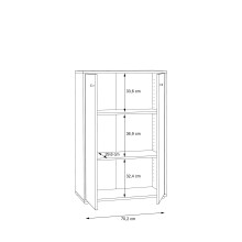 Kommode >Tembi< in Sonoma Eiche - 73,7x111,1x34,8cm (BxHxT)