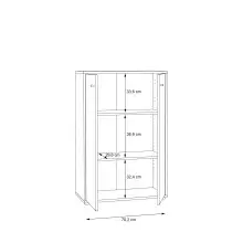 Kommode >Tembi< in Sonoma Eiche - 73,7x111,1x34,8cm (BxHxT)