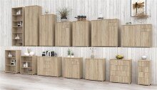 Kommode >Tembi< in Sonoma Eiche - 108,8x85,5x34,8cm (BxHxT)