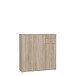 Kommode >Tembi< in Sonoma Eiche - 108,8x85,5x34,8cm (BxHxT)