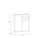 Kommode >Tembi< in Sonoma Eiche - 73,7x85,5x34,8cm (BxHxT)