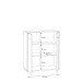 Kommode >Tembi< in Sonoma Eiche - 73,7x85,5x34,8cm (BxHxT)
