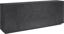 Sideboard >Viterbo< in Schiefer Nachbildung oder Weiß-Hochglanz