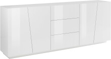 Sideboard >Viterbo< in Schiefer Nachbildung oder Weiß-Hochglanz