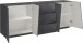 Sideboard >Viterbo< in Schiefer Nachbildung oder Weiß-Hochglanz