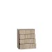 Kommode >Tembi< in Sonoma Eiche - 73,7x85,5x34,8cm (BxHxT)
