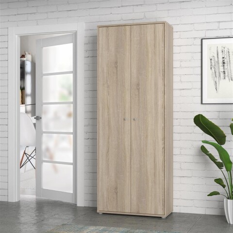 Aktenschrank >Tembi< in Sonoma Eiche - 73,7x197,5x34,8cm (BxHxT)