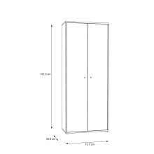 Aktenschrank >Tembi< in Sonoma Eiche - 73,7x197,5x34,8cm (BxHxT)