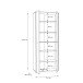 Aktenschrank >Tembi< in Sonoma Eiche - 73,7x197,5x34,8cm (BxHxT)