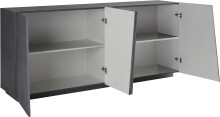 Sideboard >Viterbo< in Schiefer Nachbildung oder Weiß-Hochglanz