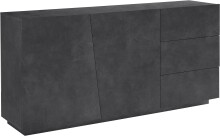 Sideboard >Viterbo< in Schiefer Nachbildung oder Weiß-Hochglanz