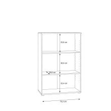 Regal >Tembi< in Sonoma Eiche - 73.7x111.1x34.8cm (BxHxT)