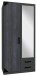 Kleiderschrank >Barton I< in Graphit Digi Steel - 90x198x58cm (BxHxT)
