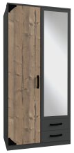 Kleiderschrank >Barton I< in Graphit Silver fir - 90x198x58cm (BxHxT)