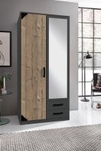 Kleiderschrank >Barton I< in Graphit Silver fir -...