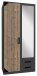 Kleiderschrank >Barton I< in Graphit Silver fir - 90x198x58cm (BxHxT)