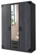 Kleiderschrank >Barton II< in Graphit Digi Steel - 135x198x58cm (BxHxT)