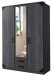 Kleiderschrank >Barton II< in Graphit Digi Steel - 135x198x58cm (BxHxT)