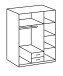 Kleiderschrank >Barton II< in Graphit Digi Steel - 135x198x58cm (BxHxT)
