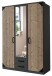 Kleiderschrank >Barton II< in Graphit Silver fir - 135x198x58cm (BxHxT)