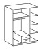 Kleiderschrank >Barton II< in Graphit Silver fir - 135x198x58cm (BxHxT)