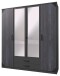 Kleiderschrank >Barton III< in Graphit Digi Steel - 180x198x58cm (BxHxT)