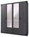 Kleiderschrank >Barton III< in Graphit Digi Steel - 180x198x58cm (BxHxT)