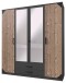 Kleiderschrank >Barton III< in Graphit Silver fir - 180x198x58cm (BxHxT)