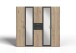 Kleiderschrank >Drugi I< in Artisan Eiche Graphit - 225x208x58cm (BxHxT)