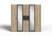 Kleiderschrank >Drugi I< in Artisan Eiche Graphit - 225x208x58cm (BxHxT)