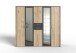 Kleiderschrank >Drugi I< in Artisan Eiche Graphit - 225x208x58cm (BxHxT)