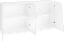 Sideboard >Viterbo< in Weiß-Hochglanz - 160x86x43cm (BxHxT)
