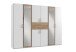 Kleiderschrank >Drugi II< in Weiß Plankeneiche - 270x208x58cm (BxHxT)