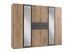 Kleiderschrank >Drugi II< in Plankeneiche Graphit - 270x208x58cm (BxHxT)