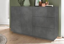 Sideboard >Viterbo< in Schiefer Nachbildung - 140x86x43cm (BxHxT)
