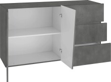 Sideboard >Viterbo< in Schiefer Nachbildung - 140x86x43cm (BxHxT)
