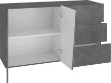 Sideboard >Viterbo< in Schiefer Nachbildung - 140x86x43cm (BxHxT)