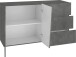 Sideboard >Viterbo< in Schiefer Nachbildung - 140x86x43cm (BxHxT)