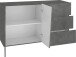 Sideboard >Viterbo< in Schiefer Nachbildung - 140x86x43cm (BxHxT)