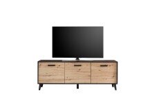 TV-Board >Artona< in Artisan-Eiche, Schwarz -...