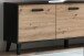 TV-Board >Artona< in Artisan-Eiche, Schwarz - 186x67,9x39,3cm (BxHxT)