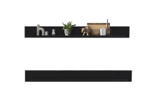 Wandboard >Artona< in Schwarz - 185,6x20x21,6cm (BxHxT)