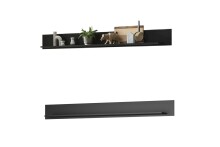 Wandboard >Artona< in Schwarz - 185,6x20x21,6cm (BxHxT)