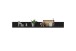 Wandboard >Artona< in Schwarz - 185,6x20x21,6cm (BxHxT)