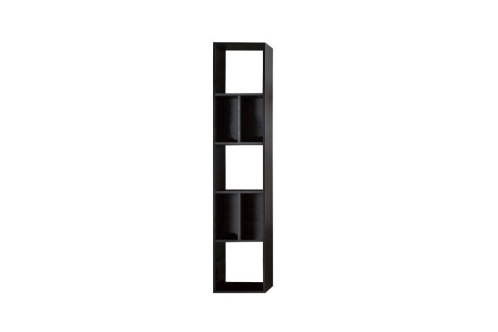 Wandregal >Artona< in Schwarz - 37,4x180,9x25,1cm (BxHxT)