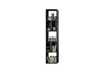 Wandregal >Artona< in Schwarz - 37,4x180,9x25,1cm (BxHxT)