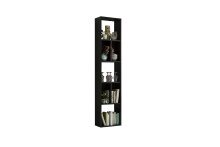 Wandregal >Artona< in Schwarz - 37,4x180,9x25,1cm (BxHxT)