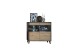 Highboard >Artona< in Artisan-Eiche, Schwarz - 125,3x117,3x39,3cm (BxHxT)